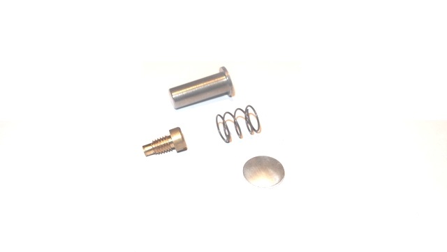 Kit of small parts  (spring, cap, screw, pin) for steering lock Lambretta LI - TV I, II, III series, GP, DL. code B120